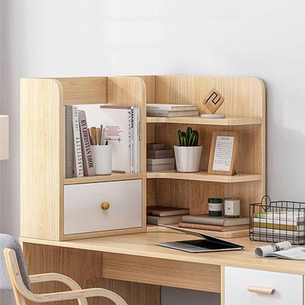 Kệ sách góc tường kết hợp ngăn kéo tiện dụng DKFKS08 Kệ sách góc tường kết hợp ngăn kéo tiện dụng DKFKS08