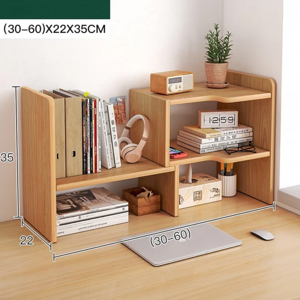 Kệ sách gỗ decor bàn làm việc đa năng, tiện lợi DKFKS09
