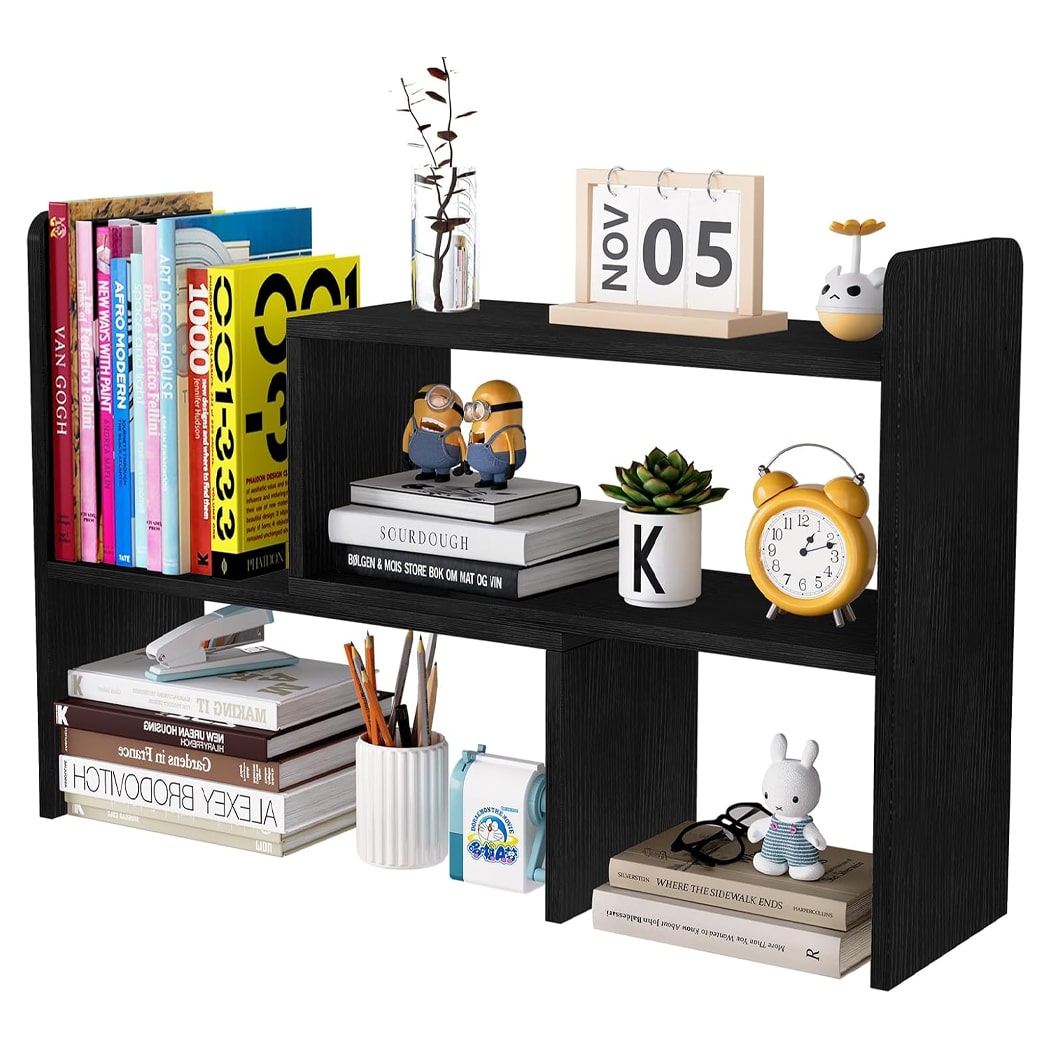 Kệ sách mini bằng gỗ để bàn phân tầng tiện lợi DKFKS10 Kệ sách mini bằng gỗ để bàn phân tầng tiện lợi DKFKS10