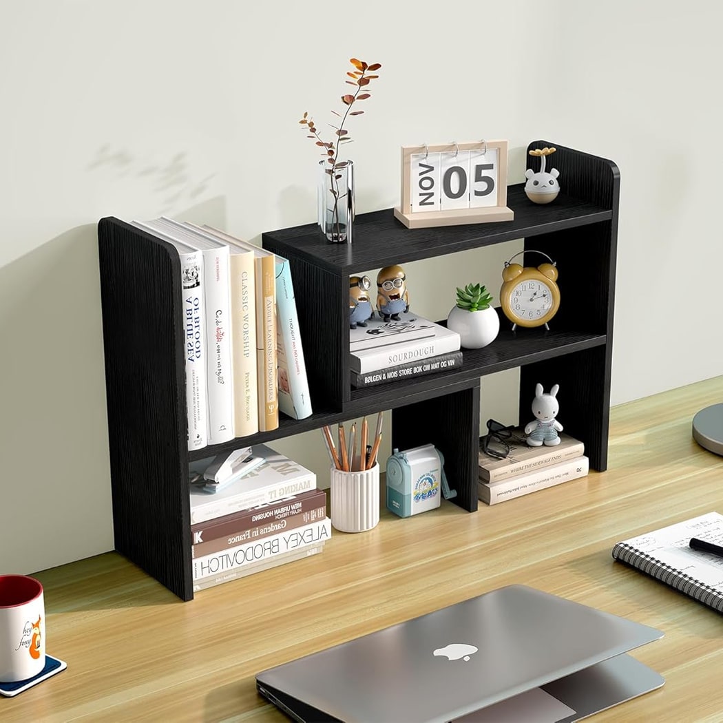 Kệ sách mini bằng gỗ để bàn phân tầng tiện lợi DKFKS10 Kệ sách mini bằng gỗ để bàn phân tầng tiện lợi DKFKS10