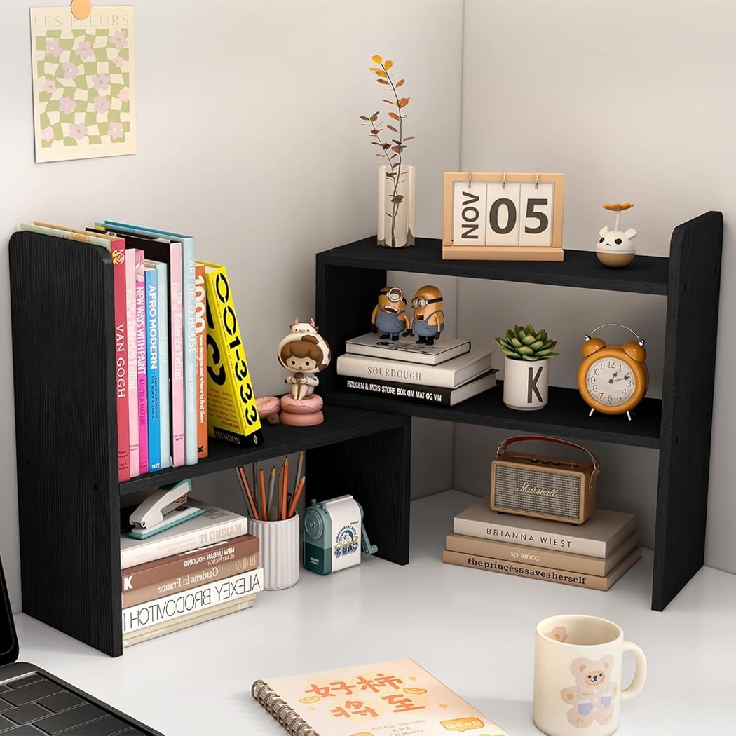 Kệ sách mini bằng gỗ để bàn phân tầng tiện lợi DKFKS10 Kệ sách mini bằng gỗ để bàn phân tầng tiện lợi DKFKS10