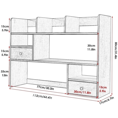 Kệ sách đẹp bằng gỗ phân tầng đa năng DKFKS13