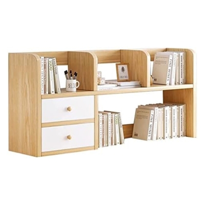 Kệ sách bàn làm việc thiết kế 2 tầng kết hợp ngăn kéo DKFKS14