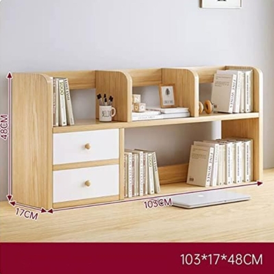 Kệ sách bàn làm việc thiết kế 2 tầng kết hợp ngăn kéo DKFKS14