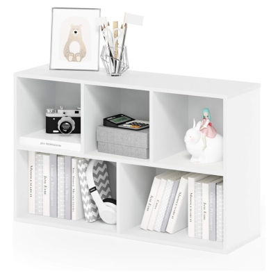 Kệ sách đứng bằng gỗ đa năng, thiết kế 5 ngăn tối giản DKFKS17