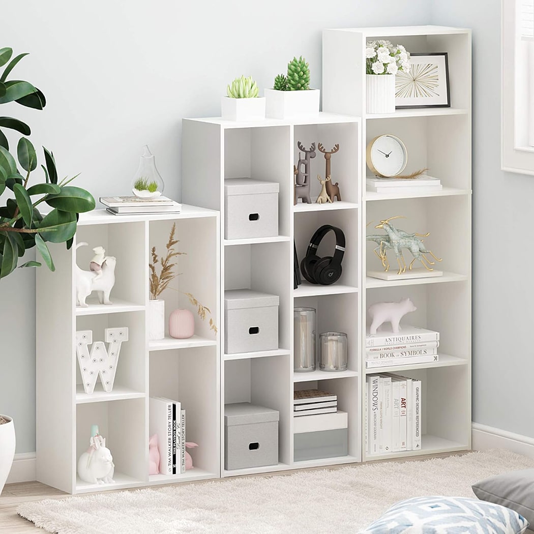 Kệ sách đứng bằng gỗ đa năng, thiết kế 5 ngăn tối giản DKFKS17 Kệ sách đứng bằng gỗ đa năng, thiết kế 5 ngăn tối giản DKFKS17