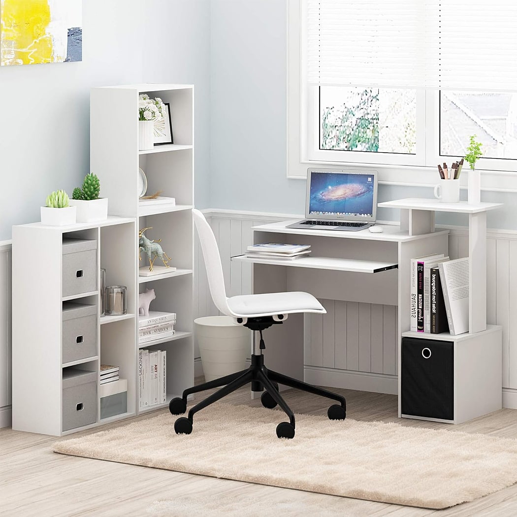Kệ sách đứng bằng gỗ đa năng, thiết kế 5 ngăn tối giản DKFKS17 Kệ sách đứng bằng gỗ đa năng, thiết kế 5 ngăn tối giản DKFKS17