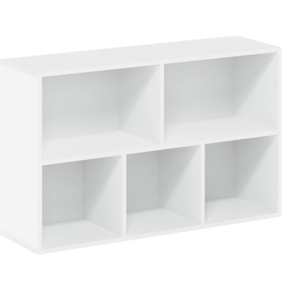 Kệ sách đứng bằng gỗ đa năng, thiết kế 5 ngăn tối giản DKFKS17
