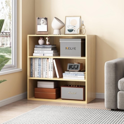 Kệ sách đẹp bằng gỗ 3 tầng, hiện đại, tiện dụng DKFKS19