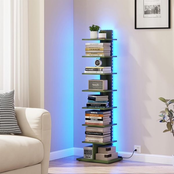 Kệ sách decor đứng kết hợp đèn LED hiện đại DKFKS24 Kệ sách decor đứng kết hợp đèn LED hiện đại DKFKS24