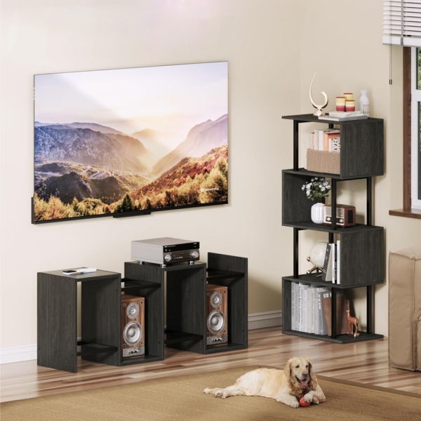 Kệ sách 4 tầng, kết hợp gỗ và sắt sơn tĩnh điện DKFKS26 Kệ sách 4 tầng, kết hợp gỗ và sắt sơn tĩnh điện DKFKS26