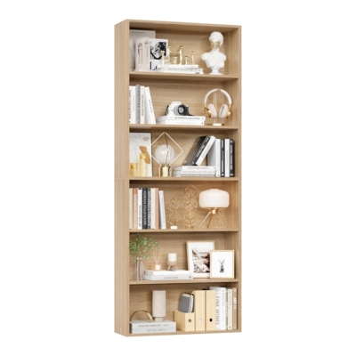 Kệ sách gỗ đứng mở 6 tầng, thiết kế tối giản DKFKS29