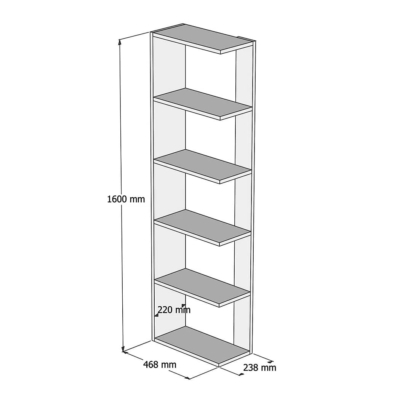 Kệ sách trang trí 5 tầng lưu trữ rộng rãi DKFKS37