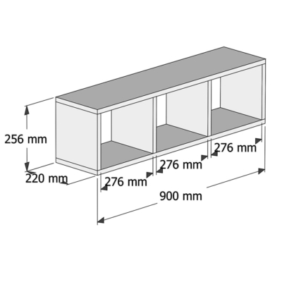 Kệ sách góc 3 ngăn treo tường hiện đại DKFKS38