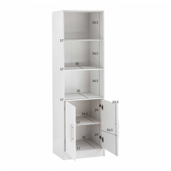 Kệ sách đứng kết hợp kệ mở và tủ cánh kín đa năng DKFKS41 Kệ sách đứng kết hợp kệ mở và tủ cánh kín đa năng DKFKS41