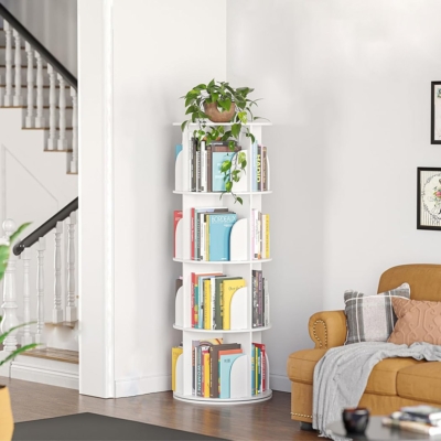 Kệ sách góc tường xoay 360 độ, 4 tầng đa năng DKFKS44