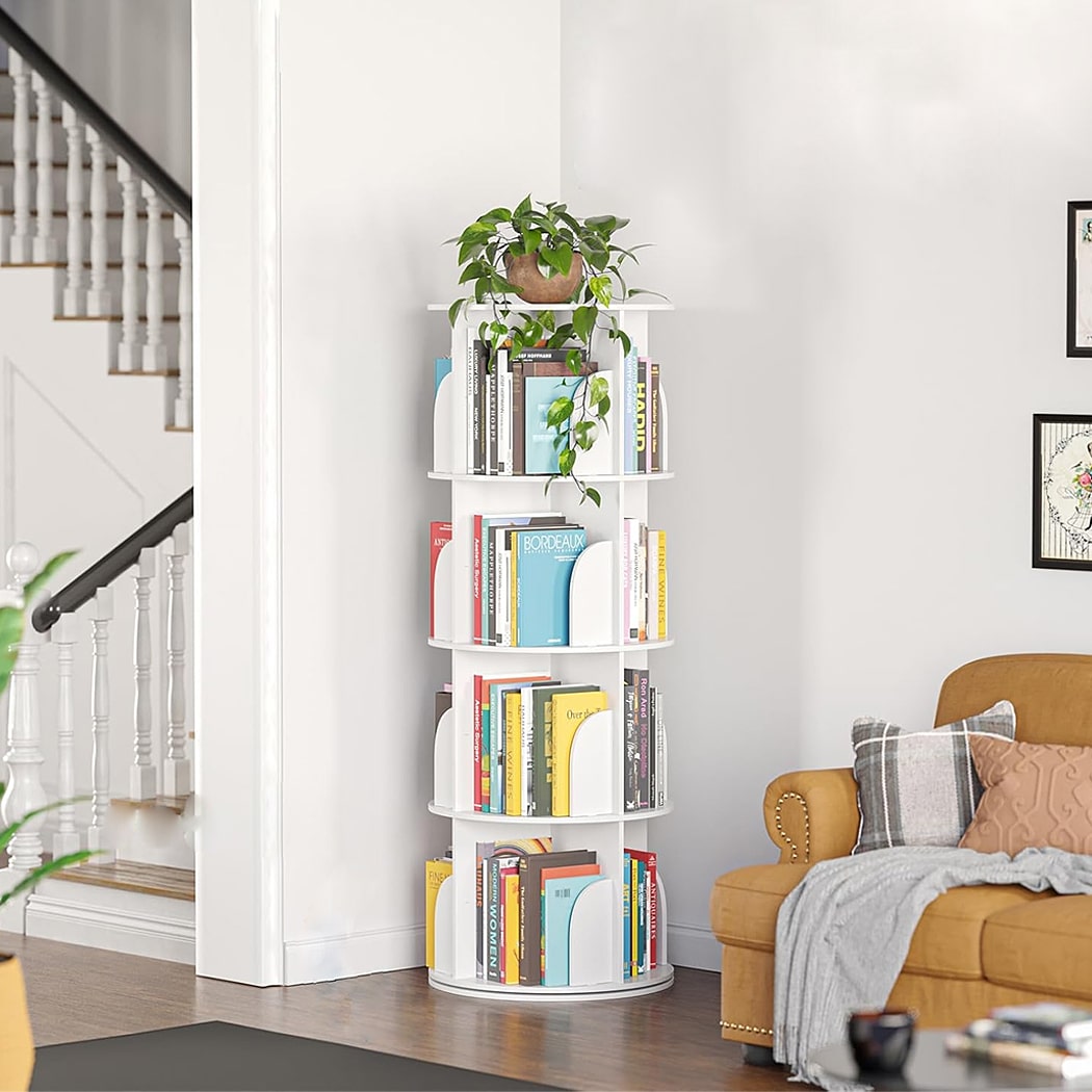 Kệ sách góc tường xoay 360 độ, 4 tầng đa năng DKFKS44 Kệ sách góc tường xoay 360 độ, 4 tầng đa năng DKFKS44