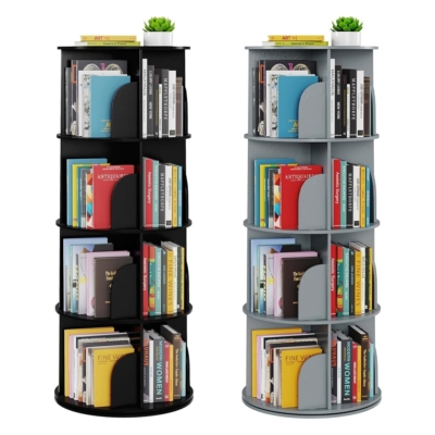 Kệ sách góc tường xoay 360 độ, 4 tầng đa năng DKFKS44