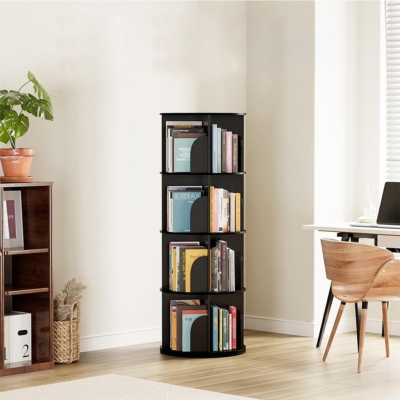 Kệ sách góc tường xoay 360 độ, 4 tầng đa năng DKFKS44