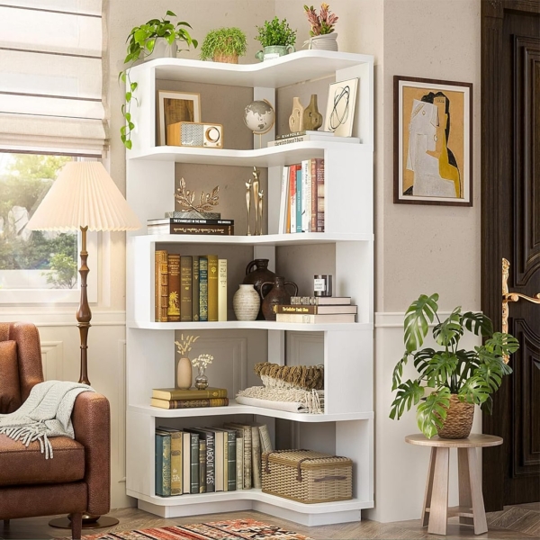 Kệ sách góc tường đa tầng, tận dụng tối đa không gian DKFKS46 Kệ sách góc tường đa tầng, tận dụng tối đa không gian DKFKS46