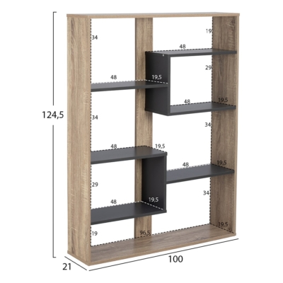 Kệ sách trang trí tận dụng không gian góc DKFKS48