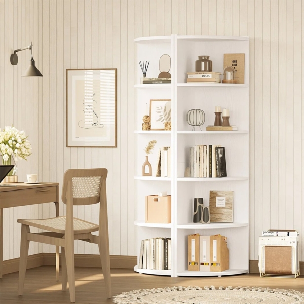 Kệ sách 5 tầng kiểu dáng hình quạt, tối ưu không gian DKFKS50 Kệ sách 5 tầng kiểu dáng hình quạt, tối ưu không gian DKFKS50