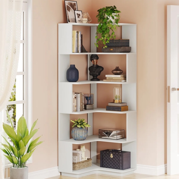 Kệ sách góc tường 5 tầng, tận dụng tối đa góc DKFKS53 Kệ sách góc tường 5 tầng, tận dụng tối đa góc DKFKS53