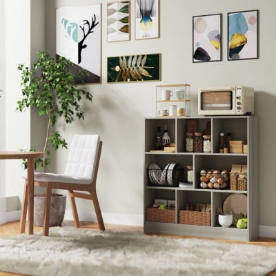 Kệ sách hiện đại bất đối xứng, 10 khoang tiện lợi DKFKS54