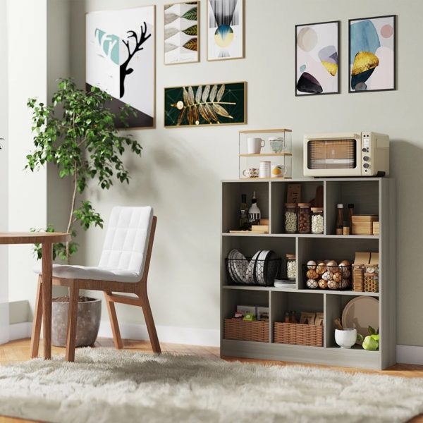 Kệ sách hiện đại bất đối xứng, 10 khoang tiện lợi DKFKS54 Kệ sách hiện đại bất đối xứng, 10 khoang tiện lợi DKFKS54