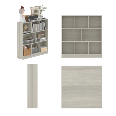 Kệ sách hiện đại bất đối xứng, 10 khoang tiện lợi DKFKS54