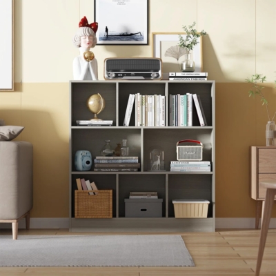 Kệ sách hiện đại bất đối xứng, 10 khoang tiện lợi DKFKS54