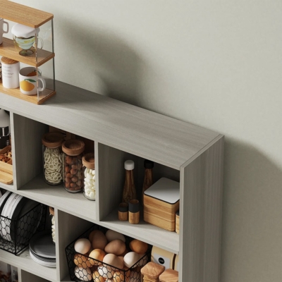 Kệ sách hiện đại bất đối xứng, 10 khoang tiện lợi DKFKS54