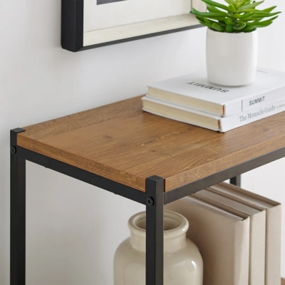 Kệ sách mini 3 tầng gỗ kết hợp sắt sơn tĩnh điện DKFKS56