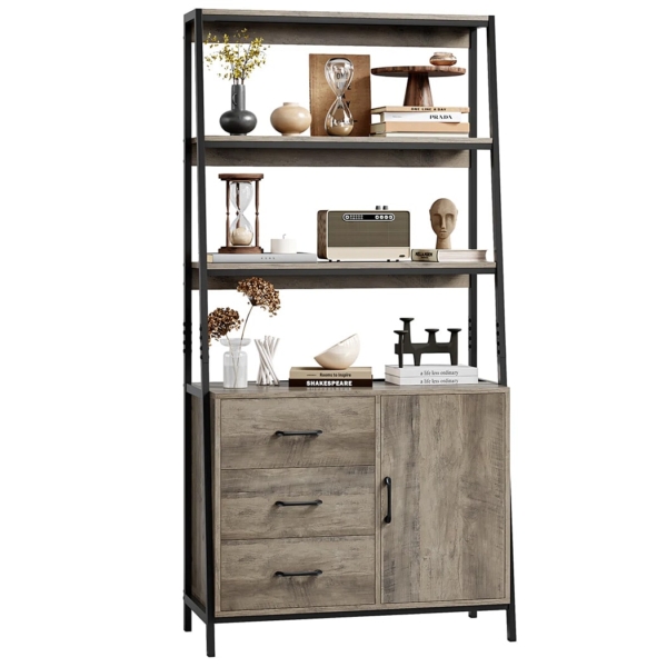 Kệ sách đẹp kết hợp kệ mở và tủ kín DKFKS57 Kệ sách đẹp kết hợp kệ mở và tủ kín DKFKS57