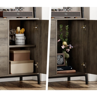 Kệ sách đẹp kết hợp kệ mở và tủ kín DKFKS57