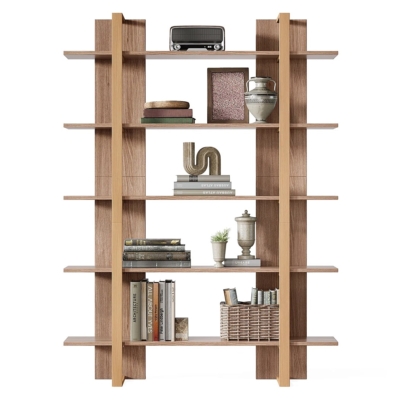 Kệ sách đơn giản 5 tầng decor rộng rãi, tiện dụng DKFKS60