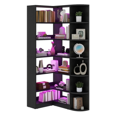 Kệ sách lớn 6 tầng thiết kế hiện đại kết hợp đèn LED DKFKS62