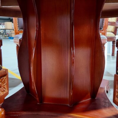 Bộ bàn ghế ăn 8 người, hình tròn 1m8