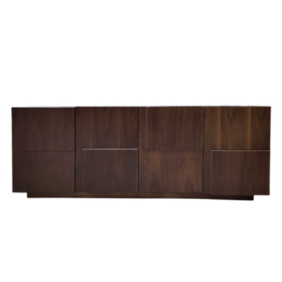 Tủ thấp gỗ công nghiệp phủ Veneer óc chó, sơn PU hoàn thiện - T02