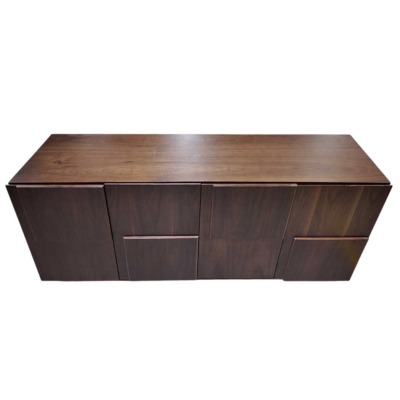 Tủ thấp gỗ công nghiệp phủ Veneer óc chó, sơn PU hoàn thiện - T02