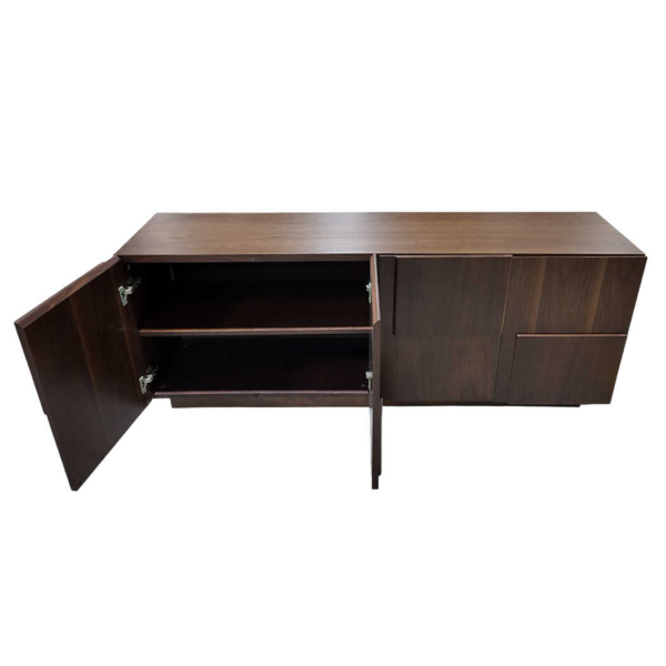 Tủ thấp gỗ công nghiệp phủ Veneer óc chó, sơn PU hoàn thiện - T02 Tủ thấp gỗ công nghiệp phủ Veneer óc chó, sơn PU hoàn thiện - T02